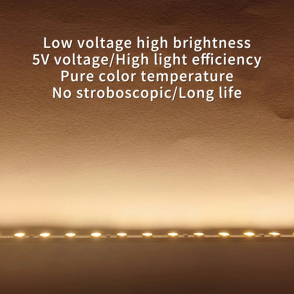LED Strip Light with Touch Switch USB 2835SMD LED Light Stylish Tape Ribbon Flexible Decorative Lighting Bedroom Decorations