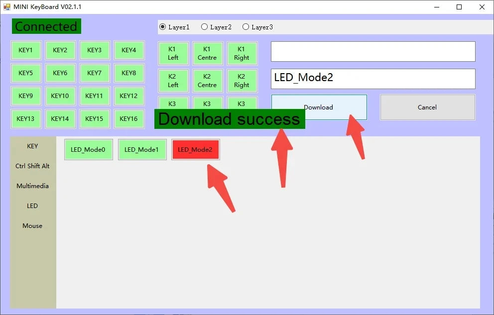 Macropad Macro Mechanical Keyboard RGB Mini Gaming Custom Programming Knob Keypads Red Switch 3 Keys For Photoshop