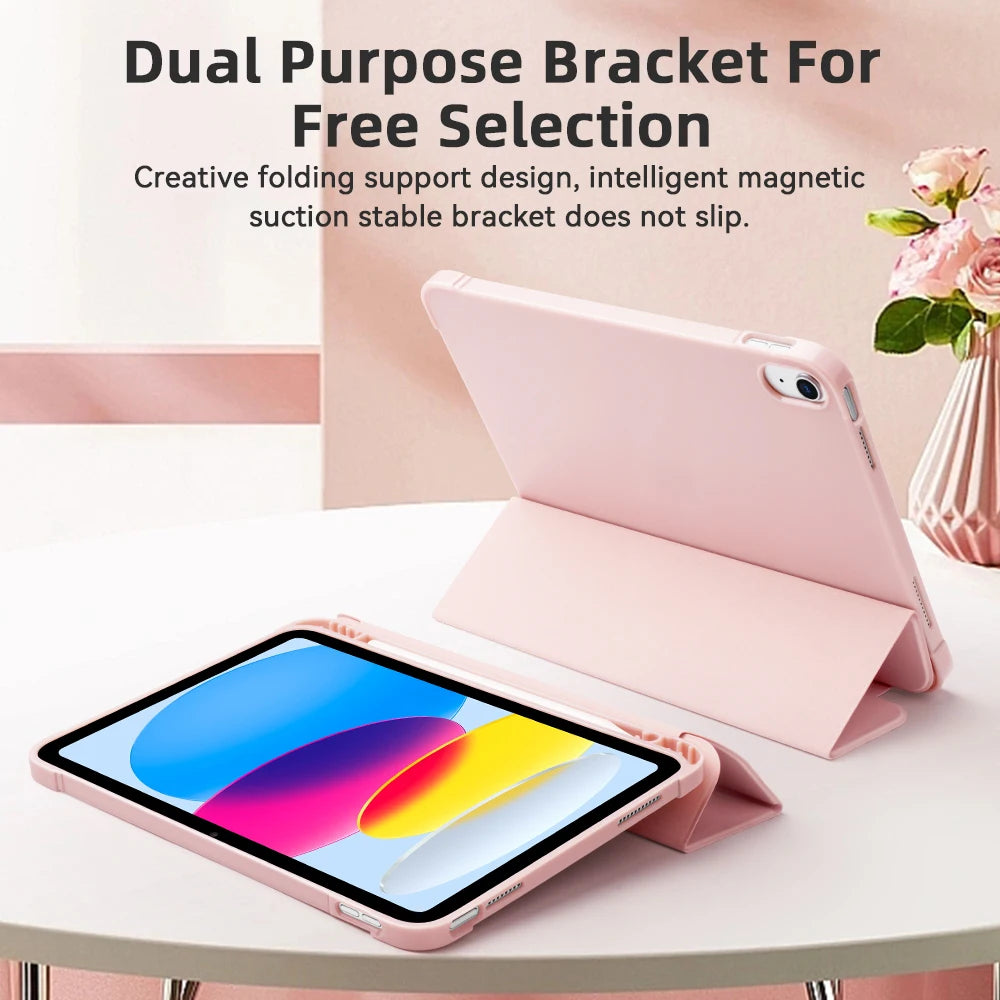 For iPad Mini 6 7 iPad Pro 11 M4 iPad Air 11 M2/M3 10th A16 for Air 5/6/7/8 10.2 9.7 10.9 Shockpro Case with Side Pencil Holder