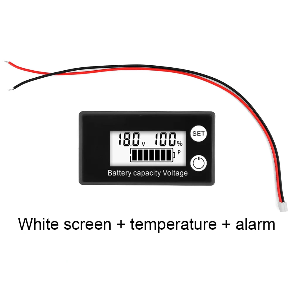 DC 8V-100V Battery Capacity Indicator Lead Acid Lithium LiFe PO4 Car Motorcycle Voltmeter Voltage Gauge 12V 24V 48V 72V