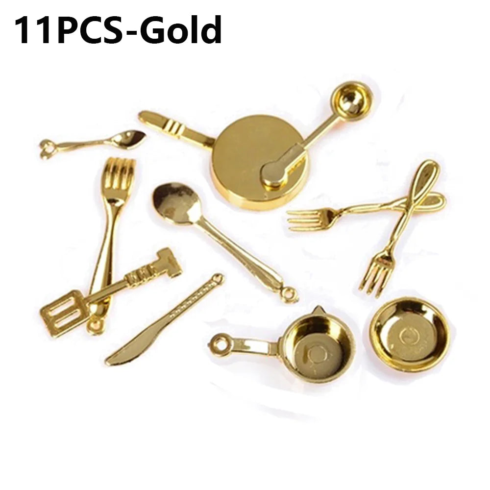 10/11PCS Doll House Miniature Items Dollhouse Mini Accessories for Doll Mini Tableware Things Kitchen Dinnerware Model 1:12