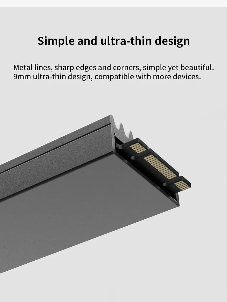 M.2 SSD NVMe Heatsink 2280 Aluminum Radiator with Thermal Pad  Solid State Drives Cooling Accessories Thickness 9mm Can Use PS5