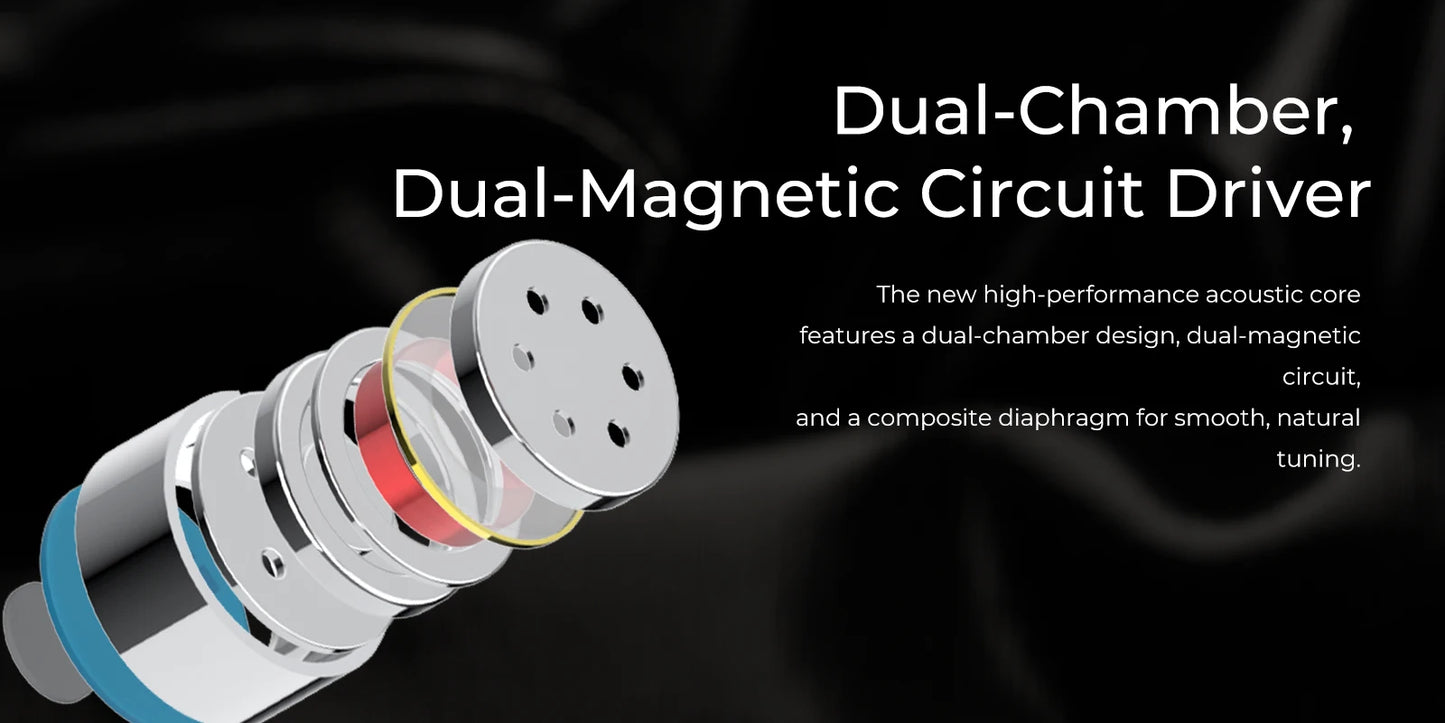 DUNU Titan X HiFi IEM Earphones Dual Magnetic Dynamic Driver Metal Alloy Housing 3.5mm/TypeC Mic Earbuds For Audiophile Gaming