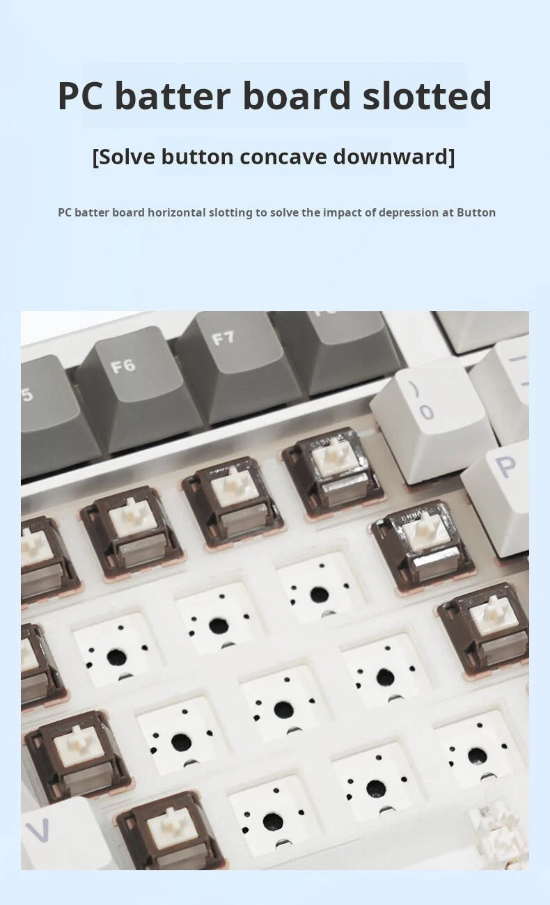 AULA F108Pro/F108 Wireless Bluetooth tri-mode connection, multi-functional display, Gasket structure, RGB lighting effects