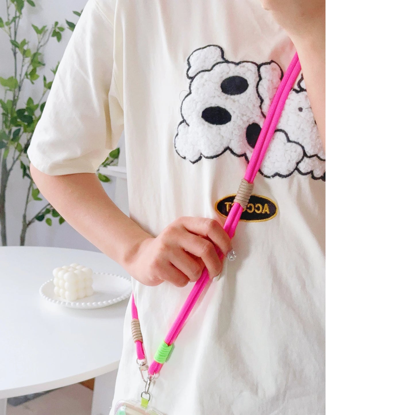 Universal Lanyard Double Color Mobile Phone Strap Fashion Safety Rope Shoulder Long Diagonal Span Trendy Accessory