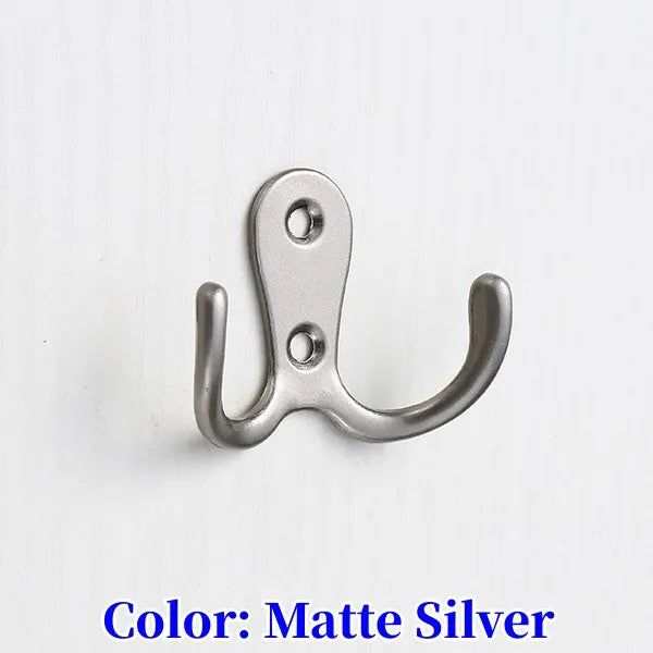 Simple FurnitureHook Black Chrome Towel Hook For Bathroom Clothes Coat Hook Bedroom Robe Hook Livingroom Kitchen Accessories