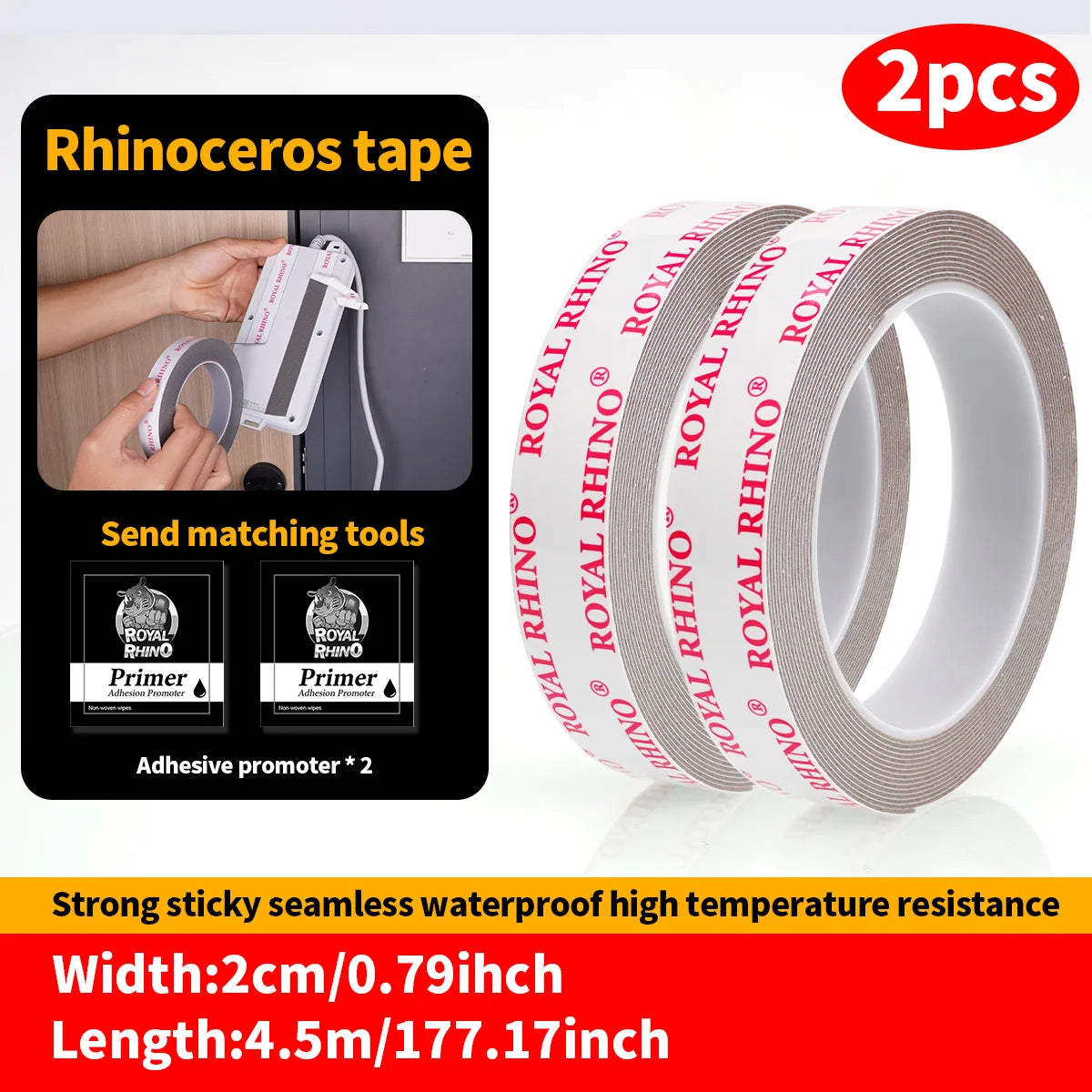 450CM Extra Strong Double Sided Tape Adhesive Car Special Tear Off Without Leaving Traces High Viscosity Mounting Fixing Sticky