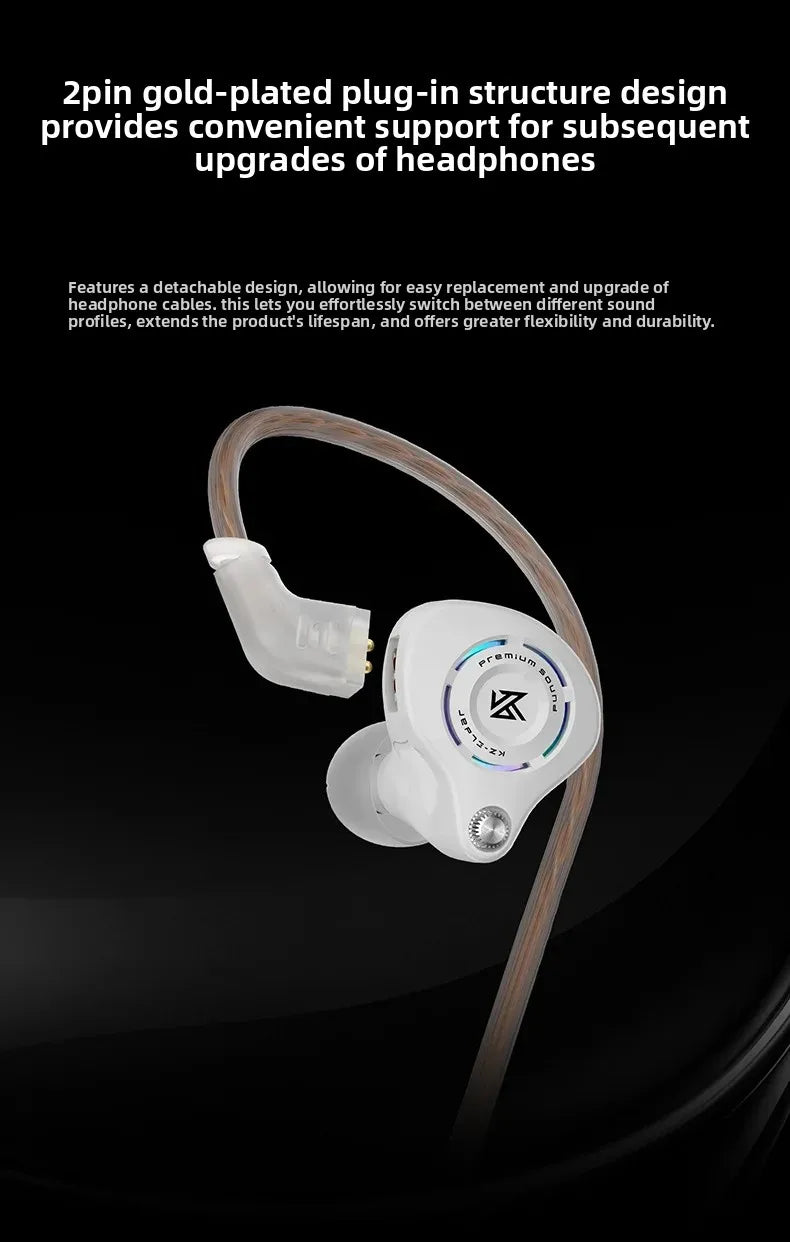 KZ Eldar Earphones 1DD Dynamic Driver Balanced IEM In Ear Monitor Sport Earbuds HiFi Stereo Music Wired Headphones PK EDX PRO X