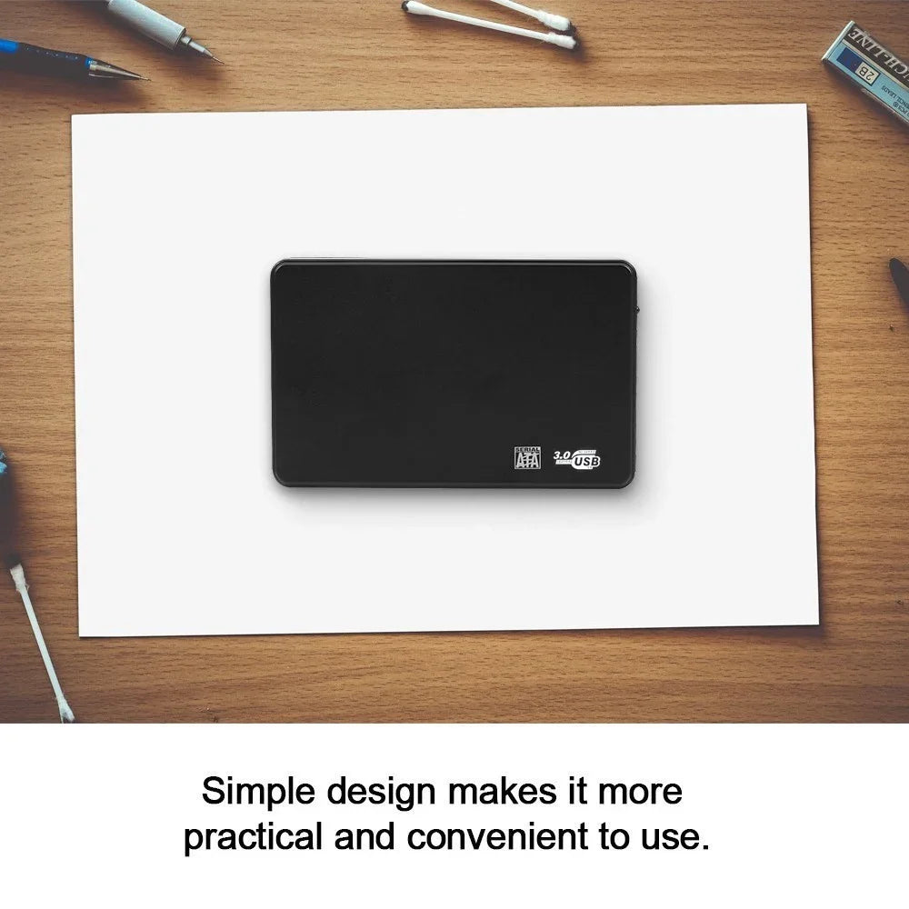 2.5" SATA to USB3.0 HDD Enclosure Mobile Hard Drive Cases for SSD External Storage HDD Box With USB3.0 Cable ABS for PC Laptop