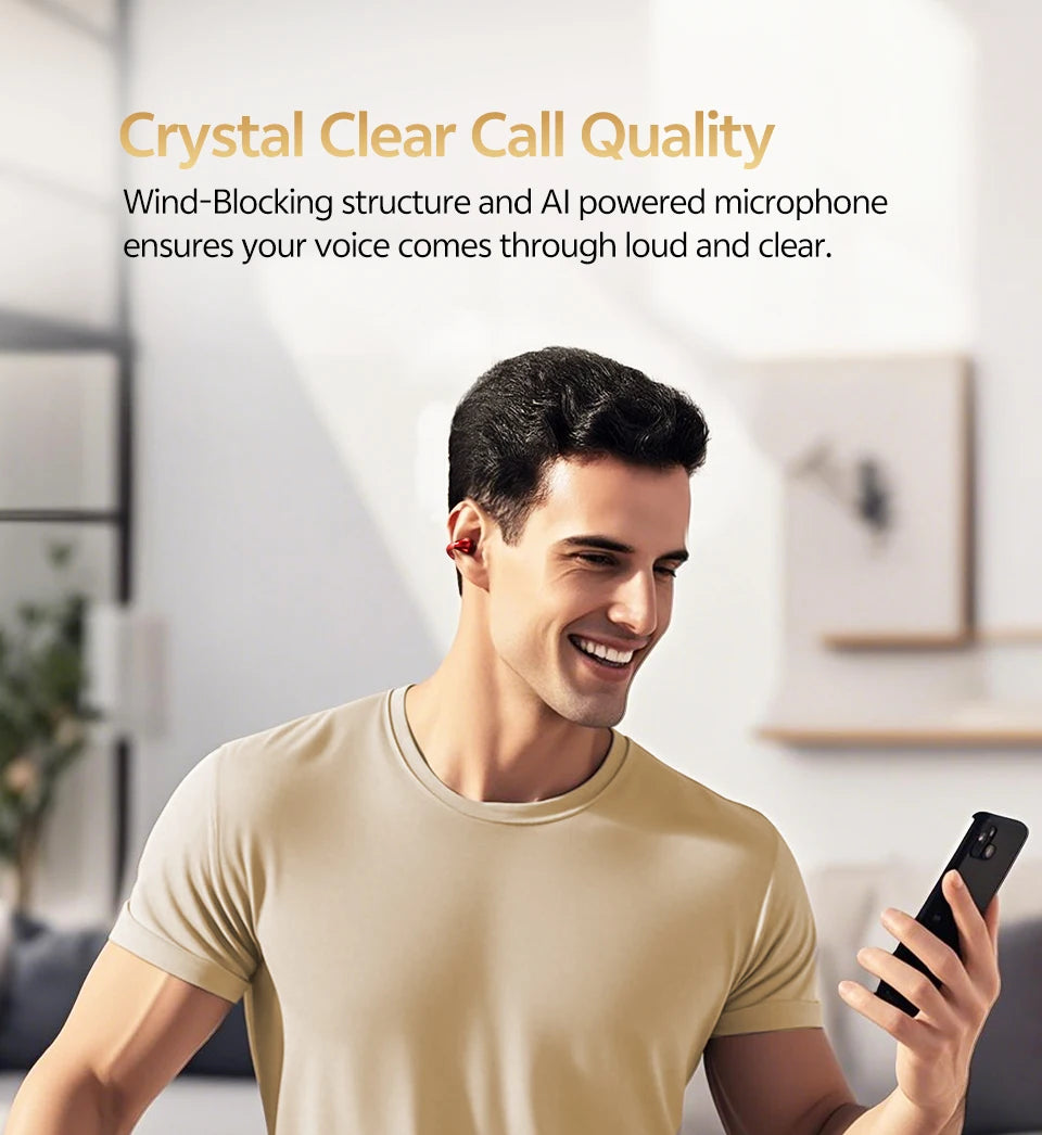 QCY Crossky C30S Open Ear Earphones Wireless Bluetooth 6.0 Clip-On Earbuds LDAC Hi-Res Audio Dual Connection 40H IPX5 Waterproof