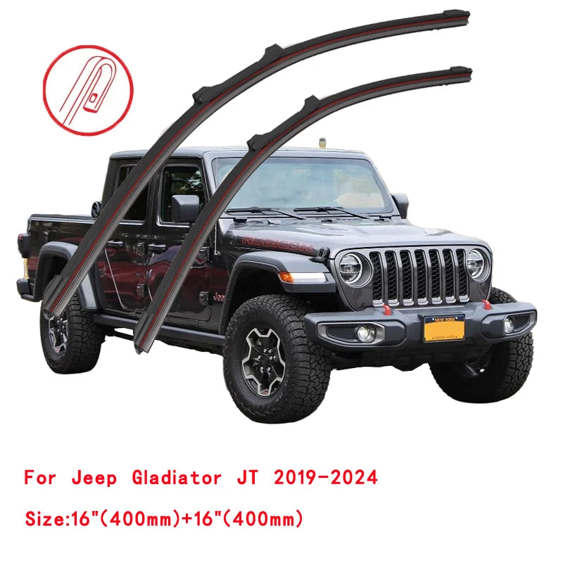 For Jeep Gladiator JT 2019-2024 Car Windshield Wiper Blade Front Windscreen Washer Accessories Window Cleaning Replacement Parts