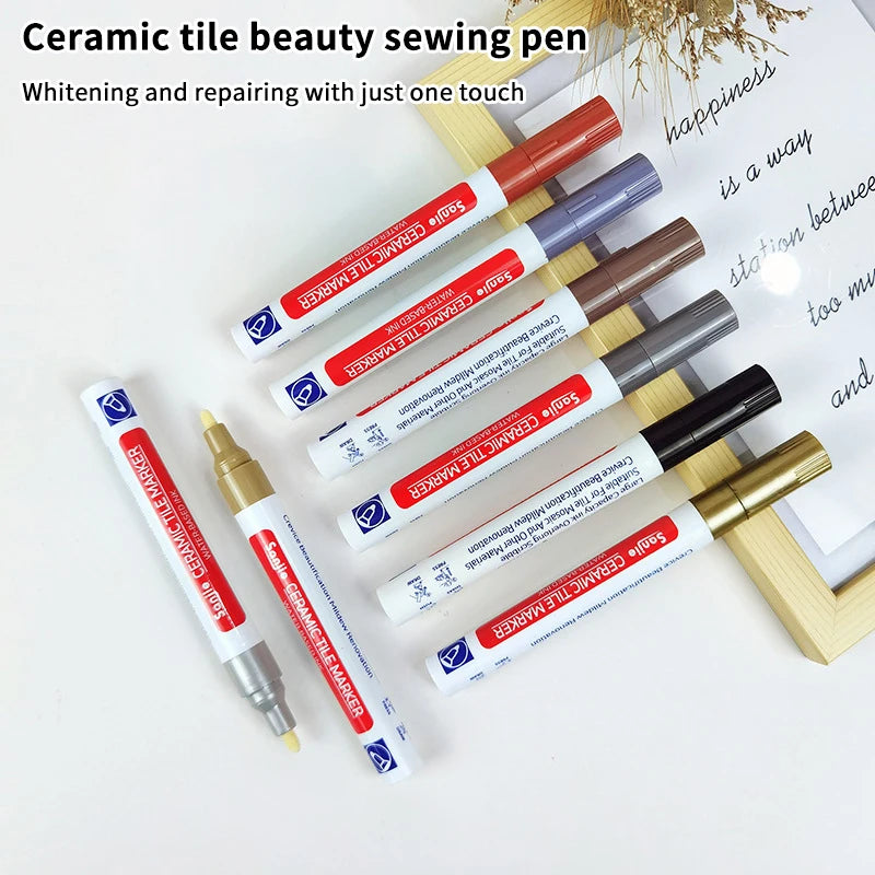 1PC Waterproof Tile Marker Grout Pen Wall Seam Restorer Mark Ceramic Tile Beautiful Seam Kitchen Bathroom Wall Seam Repair Tools