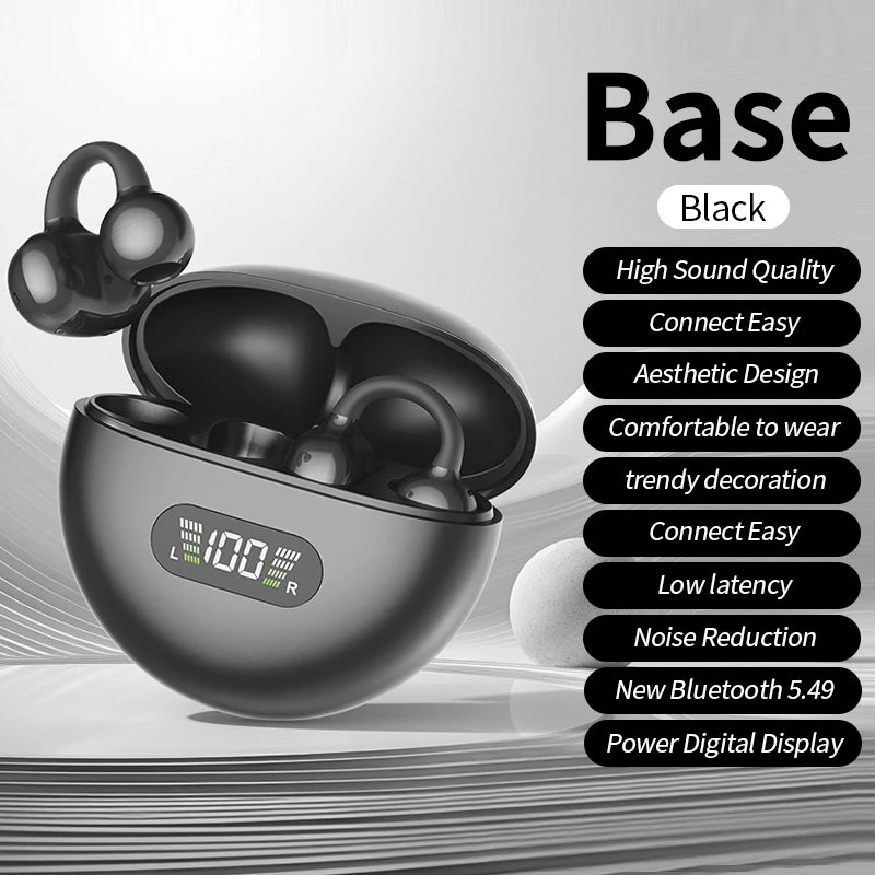 New Sport Earclip Wireless Headphone Bluetooth Earphone Audífonos Bluetooth Inalámbrico Gaming LED Display for Xiaomi Huawei