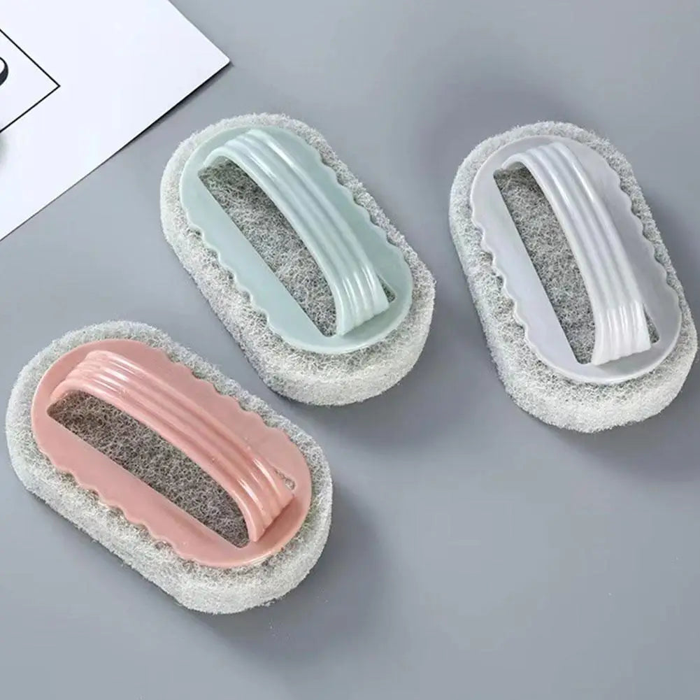 Cleaning Brush With Handle Melamine Sponge Cleaning Brush Descaling Pan Pot Strong Cleaner Brushes Kitchen 1pc
