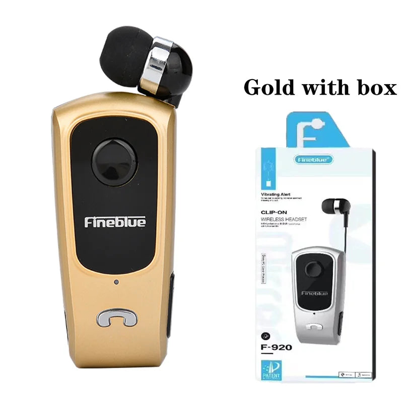 Fineblue F920 Wireless Earphone Bluetooth Headset Ears in Lotus with Wire Clip Earphones Handsfree Earbuds Retractable Headphone