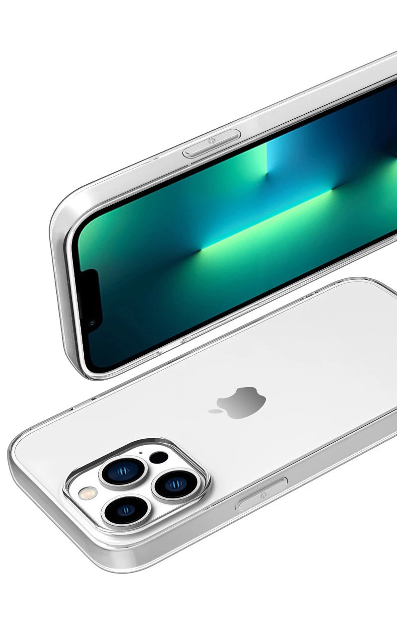 Ultra Thin Clear Silicone Case For iPhone 16 15 14 13 12 11 Pro Xs Max Mini XR X 7 8 6s Plus 6 SE 2020 2022 2016 5 5S Back Cover