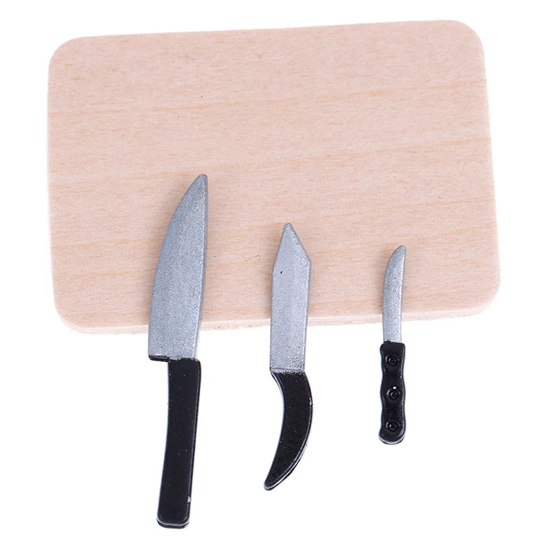 1Set 1/12 Dollhouse Miniature Items Kitchen Utensils Cooking Baking Set Model Rolling Pin Baking Tray DIY Doll House Accessories