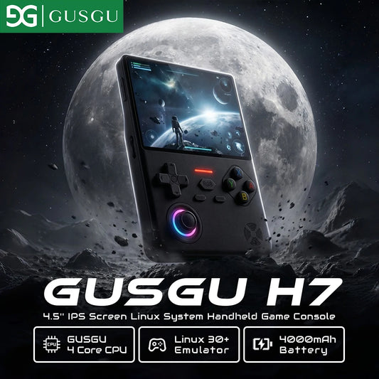 GUSGU H7 128GB Handheld Game Console Open Source Linux System 4.5" IPS Screen Portable Pocket Retro Video Game Player