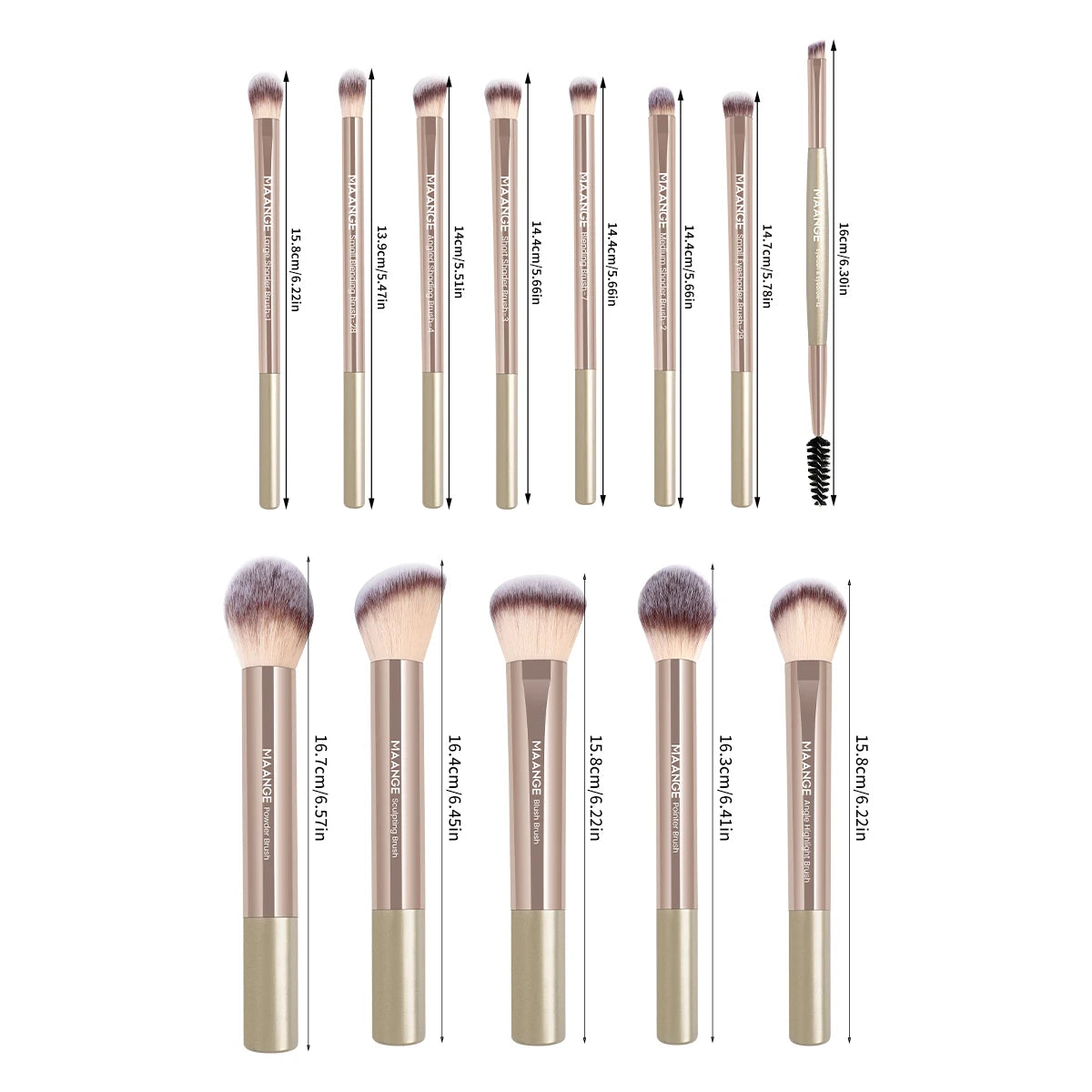 13pcs Makeup Brush Set Foundation Concealer Powder Eyeshadow Blush Brush Kabuki Blending Cosmetic Makeup Beauty Tool for Face