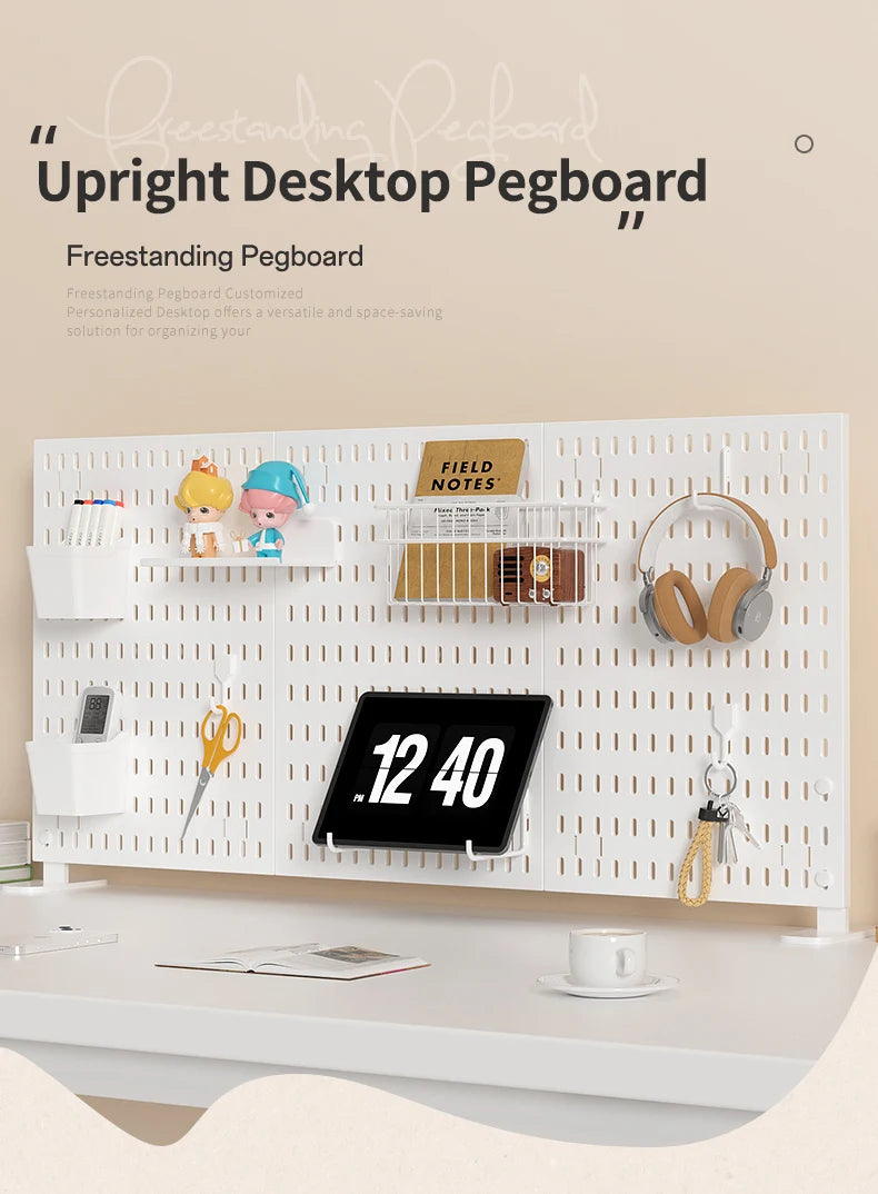 The Ultimate Modular Desk System | Plastic Pegboard Organizer Lets You Combine Hooks, Bins, Shelves & Baskets Freely