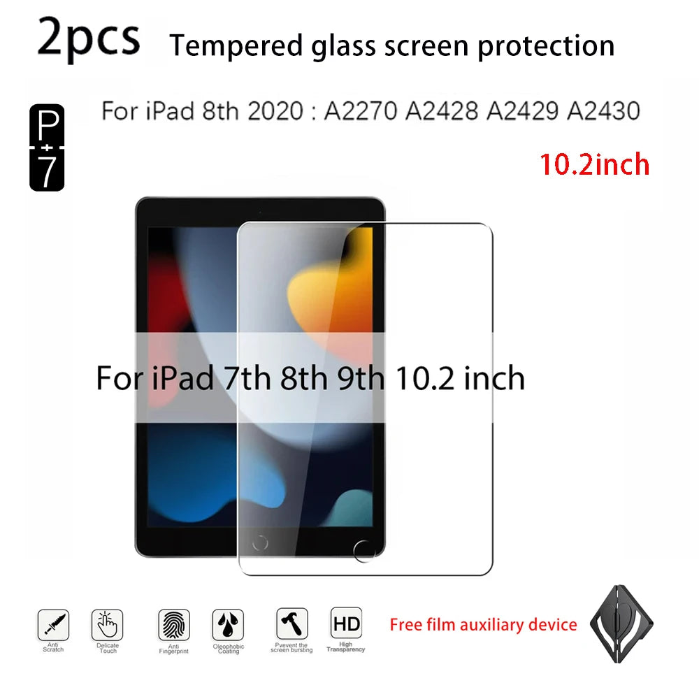 2PCS HD For iPad 12th A18/11th A16 2025/10th 2022 10.9inch iPad 9th/8th/7th 10.2inch 6th/5th 9.7 Tempered Glass Screen Protector