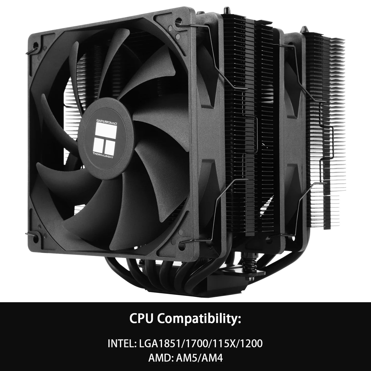 Thermalright Peerless Assassin 120 ARGB Digital Black CPU Air Cooler Supports LGA1851/1700/115X/1200/ AMD AM4/AM5