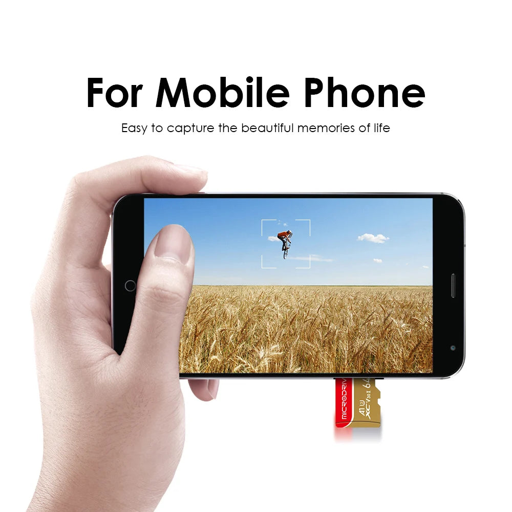 Class 10 Micro Memory Card, Mini SD Flash Card, TF Card, 128GB, 64GB, 32GB, 16GB, 256GB, For Smartphone PC