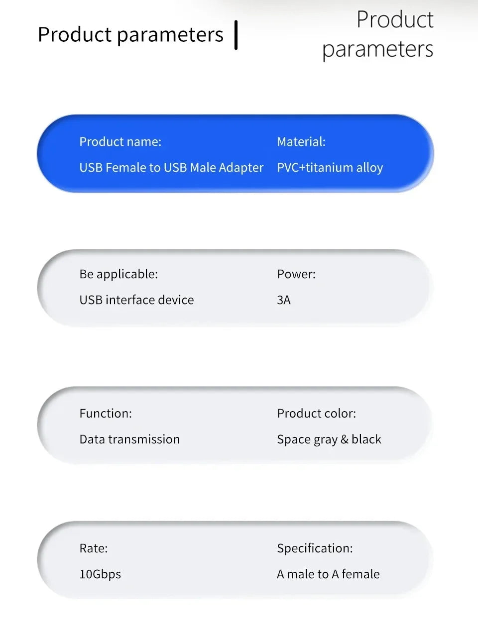 90 Right Angle USB 3.0 Extension Adapter Upward Elbow 10Gbps USB Connector for PC Male To Female Extension Plug Converter