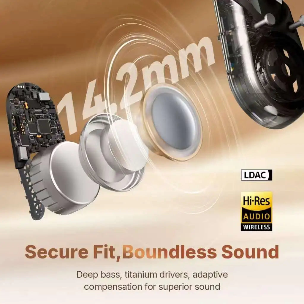 Edifier A6 Open Ear Bluetooth Earphones Ear Hook Headphones Hi-Res Wireless Audio IP55 Waterproof 40hrs Playtime LDAC Codec