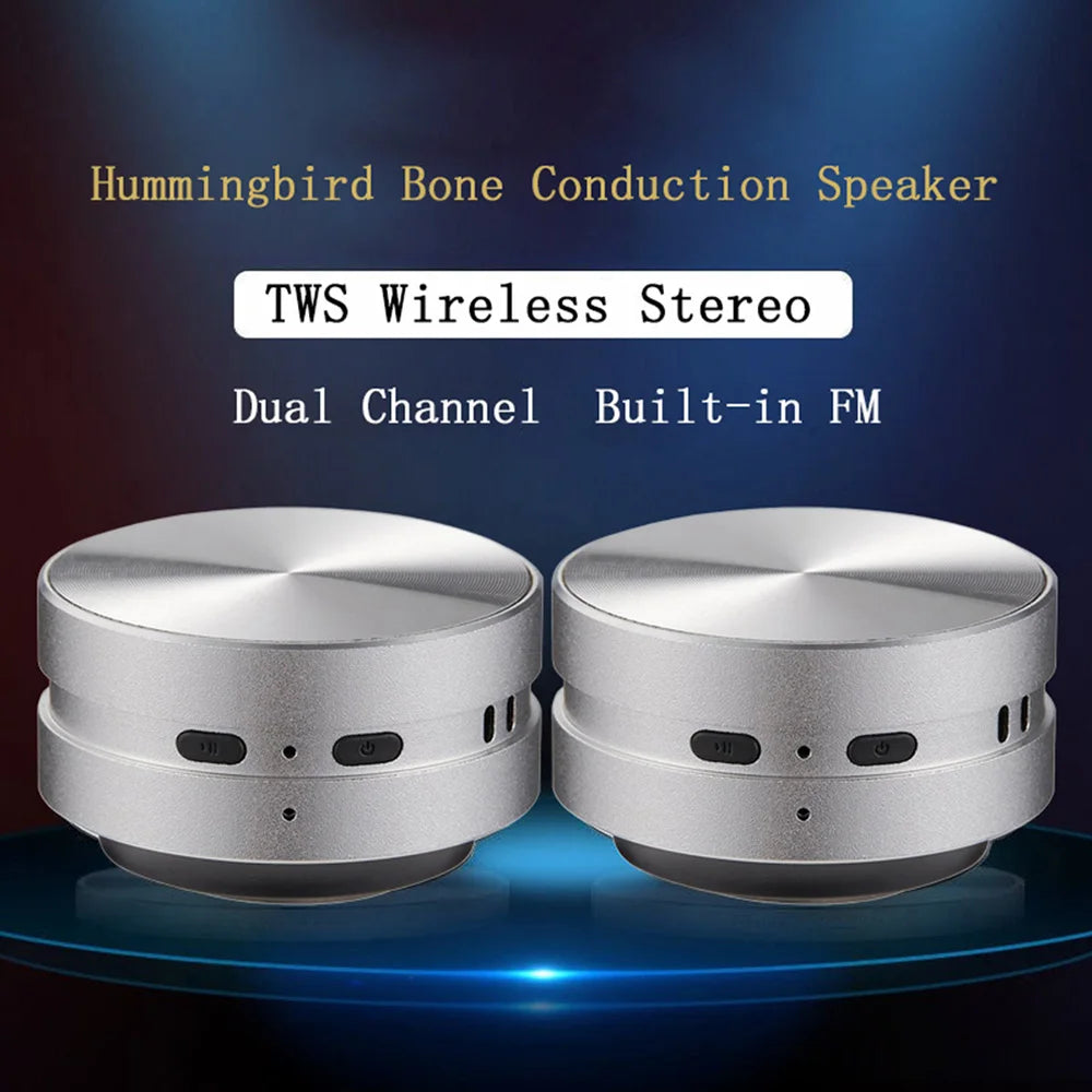 2026 New Bone Conduction Speaker Bluetooth-Compatible TWS Wireless Stereo Sound Hummingbird Speaker With FM Radio Dropshipping
