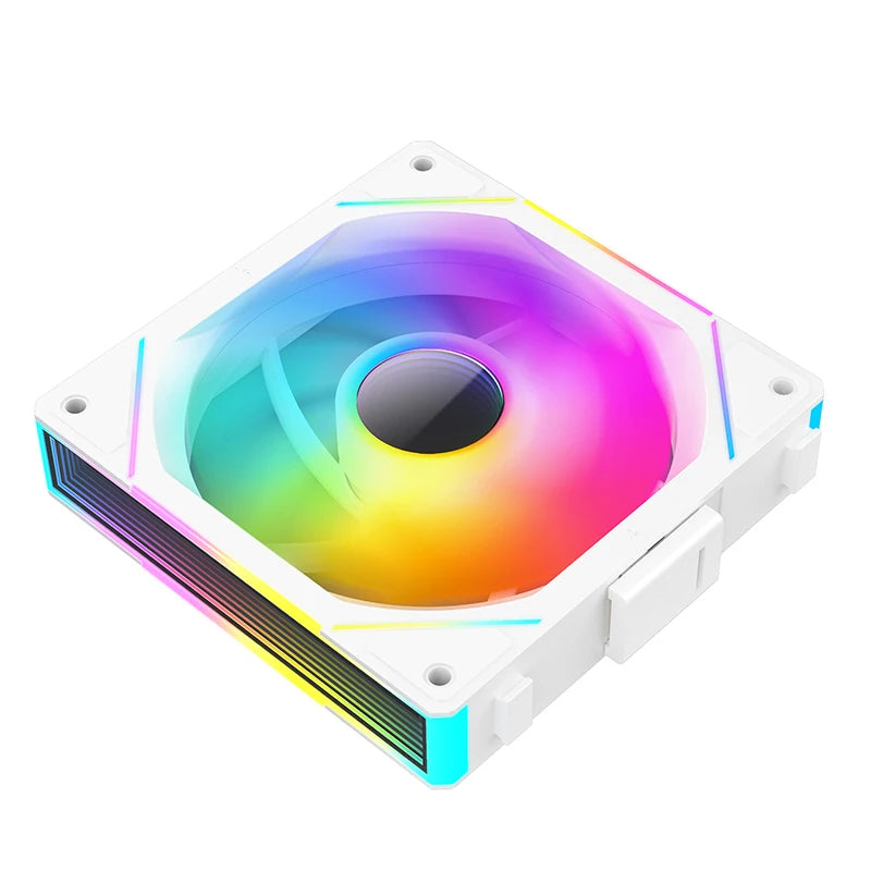 TEUCER JM-1 Computer Case Fan ARGB Mirror Cycle Light Effect 120mm 4Pin PWM PC Cooling Fan Low Noise Water Cooling Ventilador