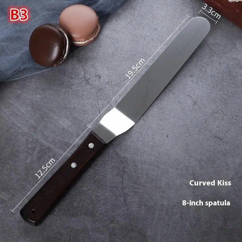 4/6/8/10 Inch Stainless Steel Cake Spatula Butter Cream Icing Frosting Knife Smoother Brush Kitchen Pastry Cake Decoration Tools