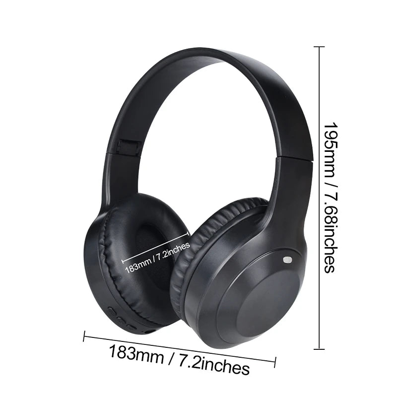 Over Ear HIFI Stereo M5 Headsets Wireless Bluetooth 5.3 Headphones Sports Gaming Earphones Support TF/AUX Noise Reduction