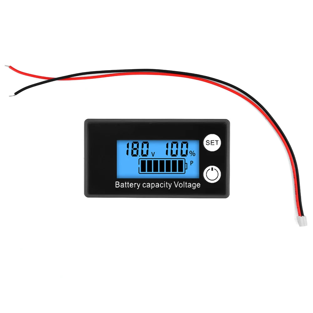 DC 8V-100V Battery Capacity Indicator Lead Acid Lithium LiFe PO4 Car Motorcycle Voltmeter Voltage Gauge 12V 24V 48V 72V