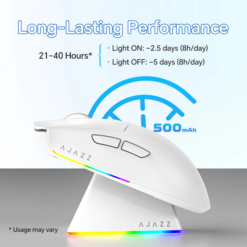AJAZZ AJ139 V2 MC Three-mode Wired/Bluetooth/2.4G Wireless Gaming Mouse PAW3311 Sensor 500mAh Mouse Suitable for PC Gamers