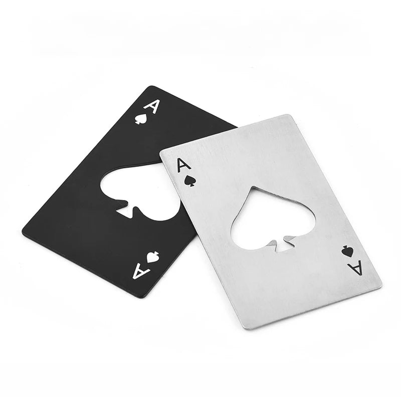 Personalized Credit Card Bottle Opener, Creative Poker Stainless Steel Beer Bottle Opener, Kitchen Bar Tools