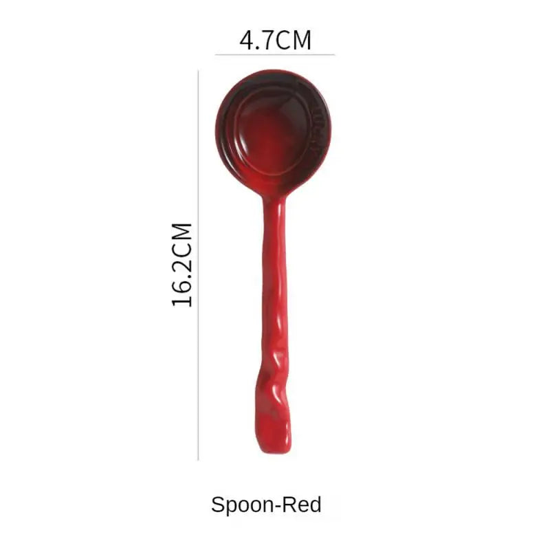 High Quality Non-toxic And Tasteless Good Looks Vintage Kitchen Supplies Ceramic Spoon Fine Workmanship