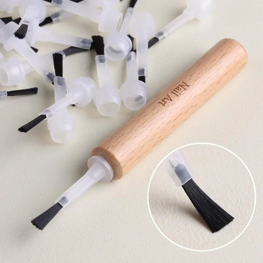 Professional Nail Art Brush Set with Detachable Wooden Grip-Multi-Functional Nail Polish Brushes,Nail Art Tools,Nail Accessories
