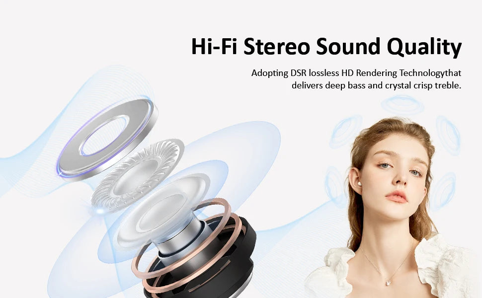 Wireless Bluetooth Headset Mini Ultra Small Sleep New Invisible Earbuds High Sound Quality Headphones Noise Reduction Earphones