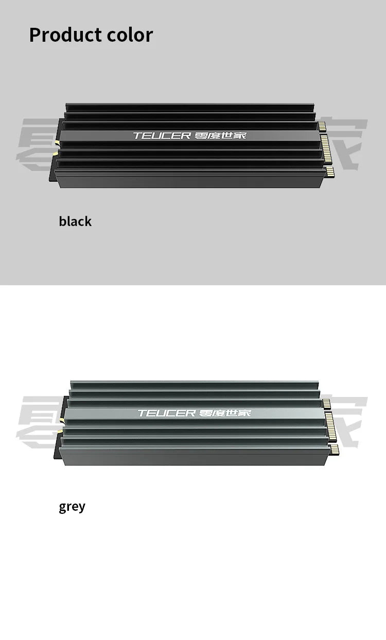 M.2 SSD NVMe Heatsink 2280 Aluminum Radiator with Thermal Pad  Solid State Drives Cooling Accessories Thickness 9mm Can Use PS5