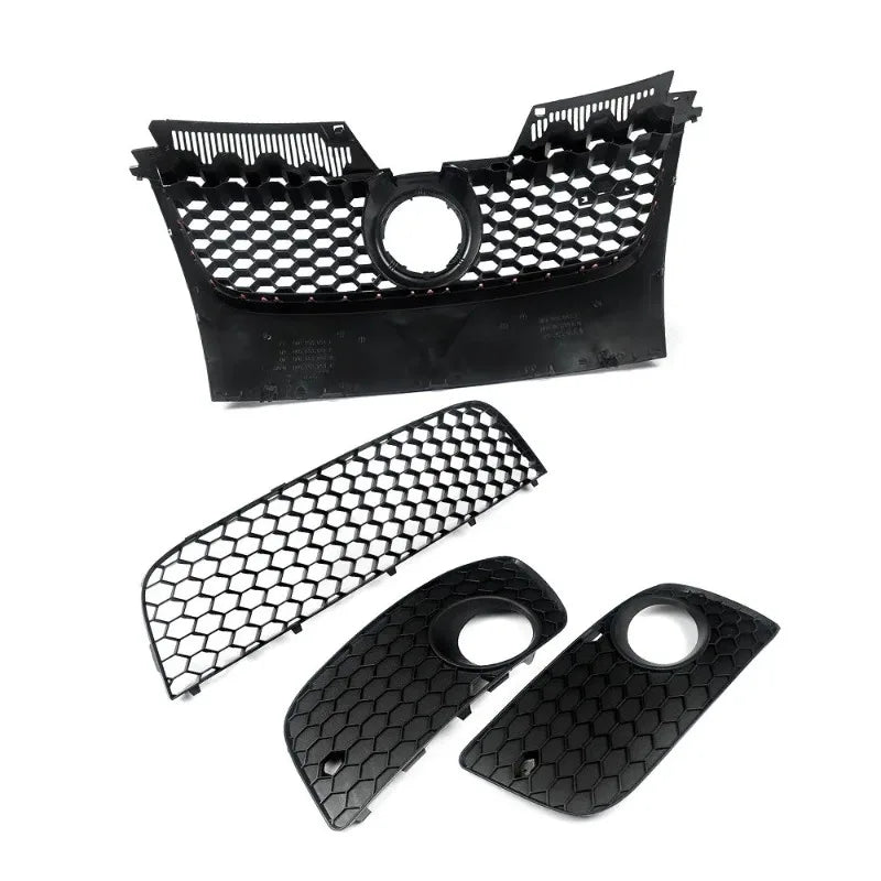 For  VW MK5 2006 2007 2008 2009 Jetta GLI GTI Front Bumper Grille Honeycomb Style Grille Set of 4 Center Grill BodyKits Autopart