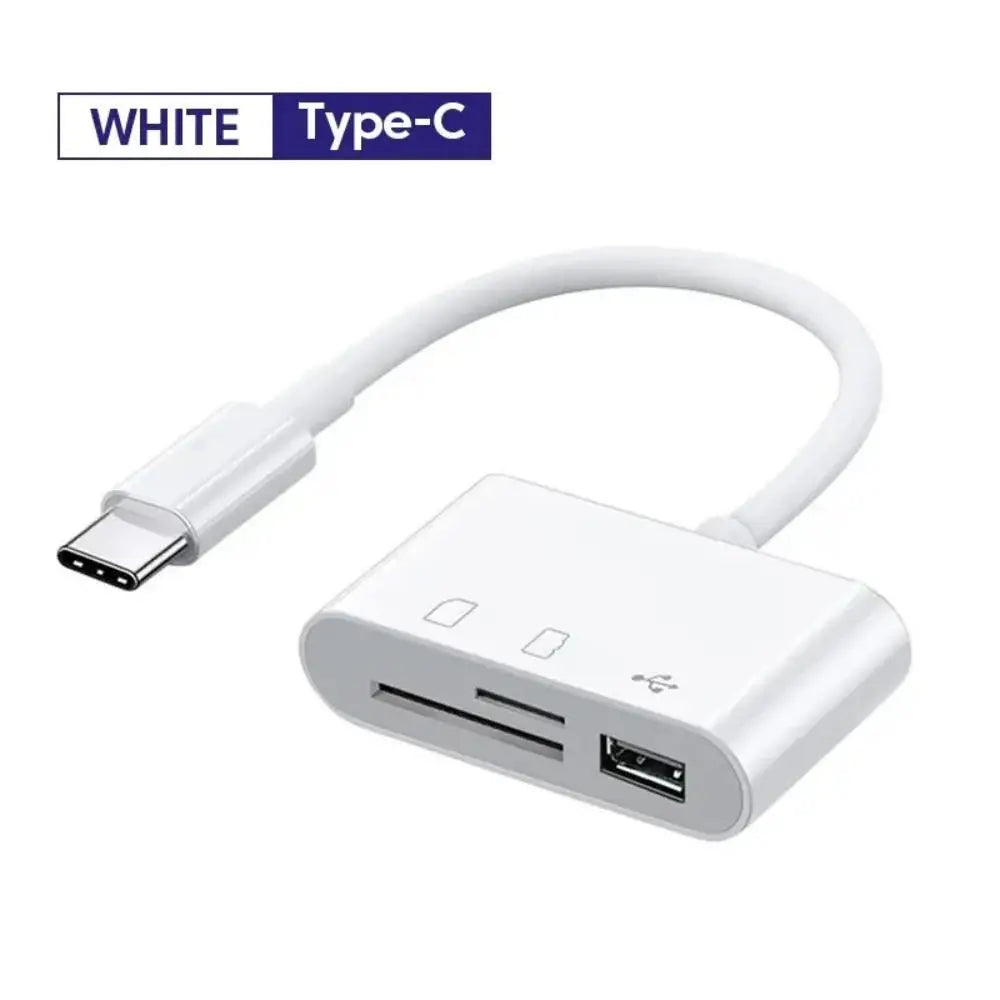 3-in-1 Type C Memory Card Reader Adapter for TF CF SD Cards Compatible with Huawei MacBook Pro And Other Devices