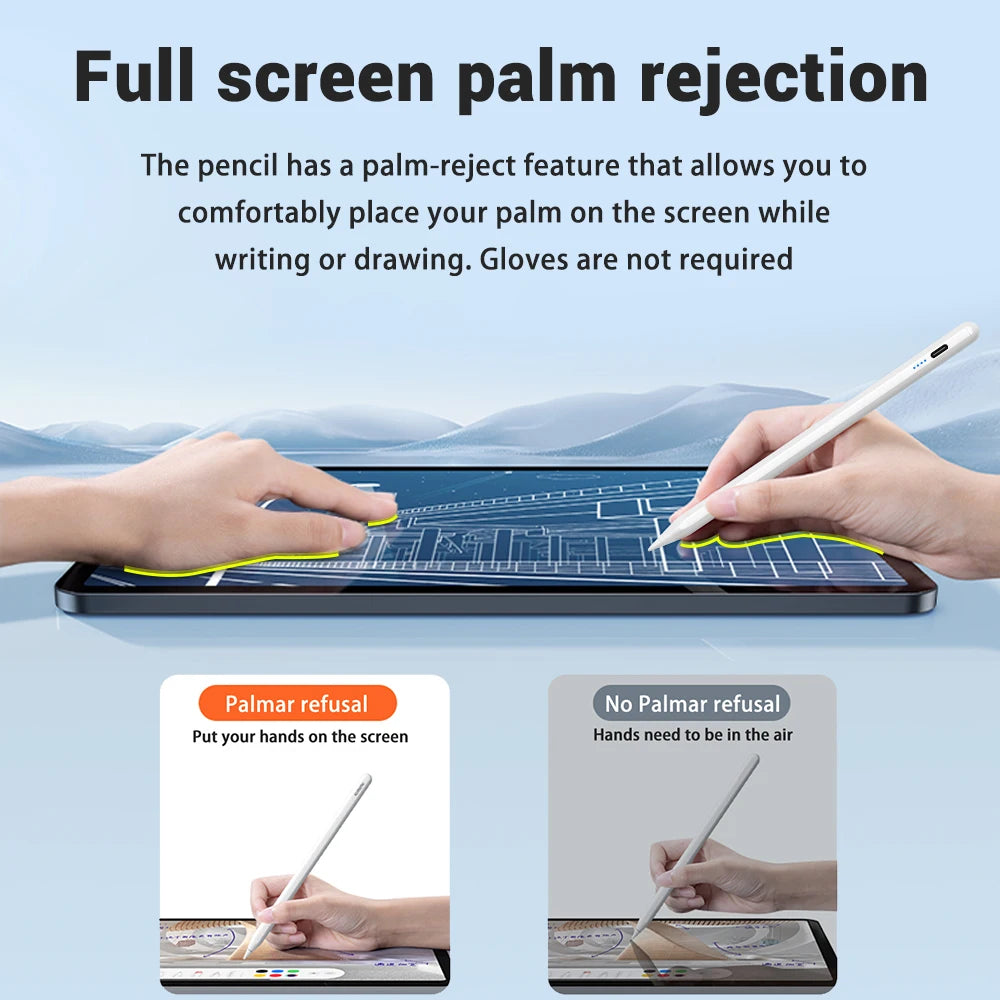 For Apple Pencil Palm Rejection For Apple Pencil 2 1 Stylus Pen iPad 2022 2021 2020 2019 Pro 11 12.9 Air 4 5 7 8 9 10th mini 5 6