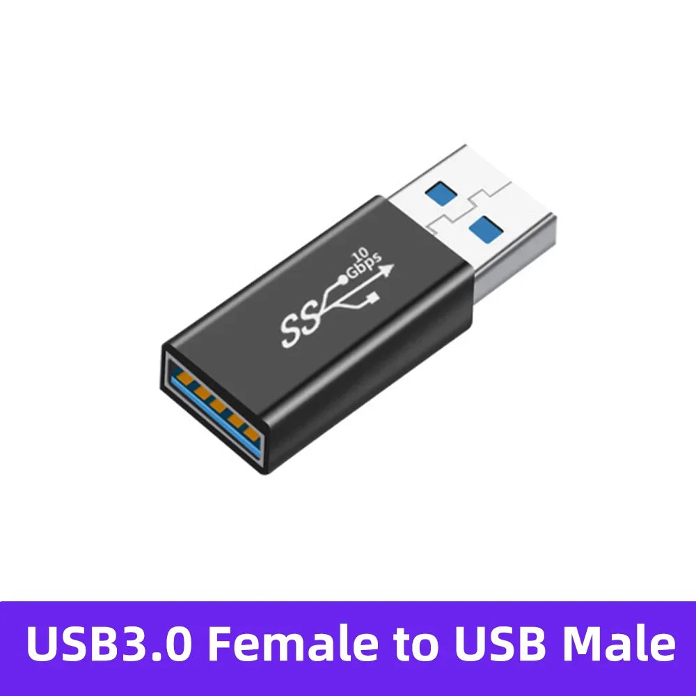 90 Right Angle USB 3.0 Extension Adapter Upward Elbow 10Gbps USB Connector for PC Male To Female Extension Plug Converter