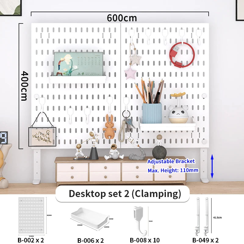 The Ultimate Modular Desk System | Plastic Pegboard Organizer Lets You Combine Hooks, Bins, Shelves & Baskets Freely