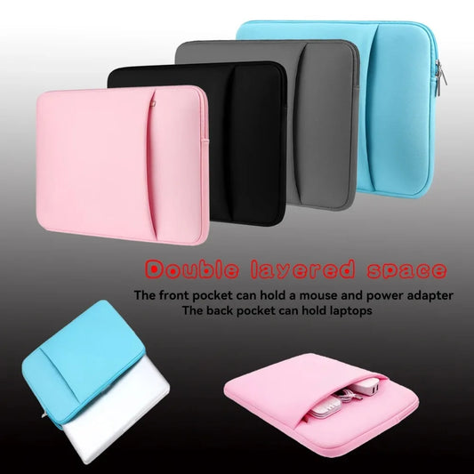 Multifunctional Laptop Inner Bag for 11-17 Inch Computer Protective Cover with Front Pocket for Power Cord