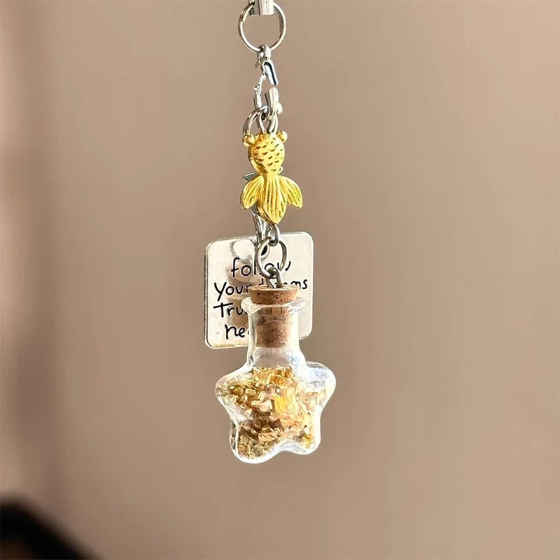 1PC Japanese Wind Bell Japan Wind Chime Handmade Glass Furin Home Spa Kitchen Office Decor Sakura Cherry Blossom Pattern Pendant