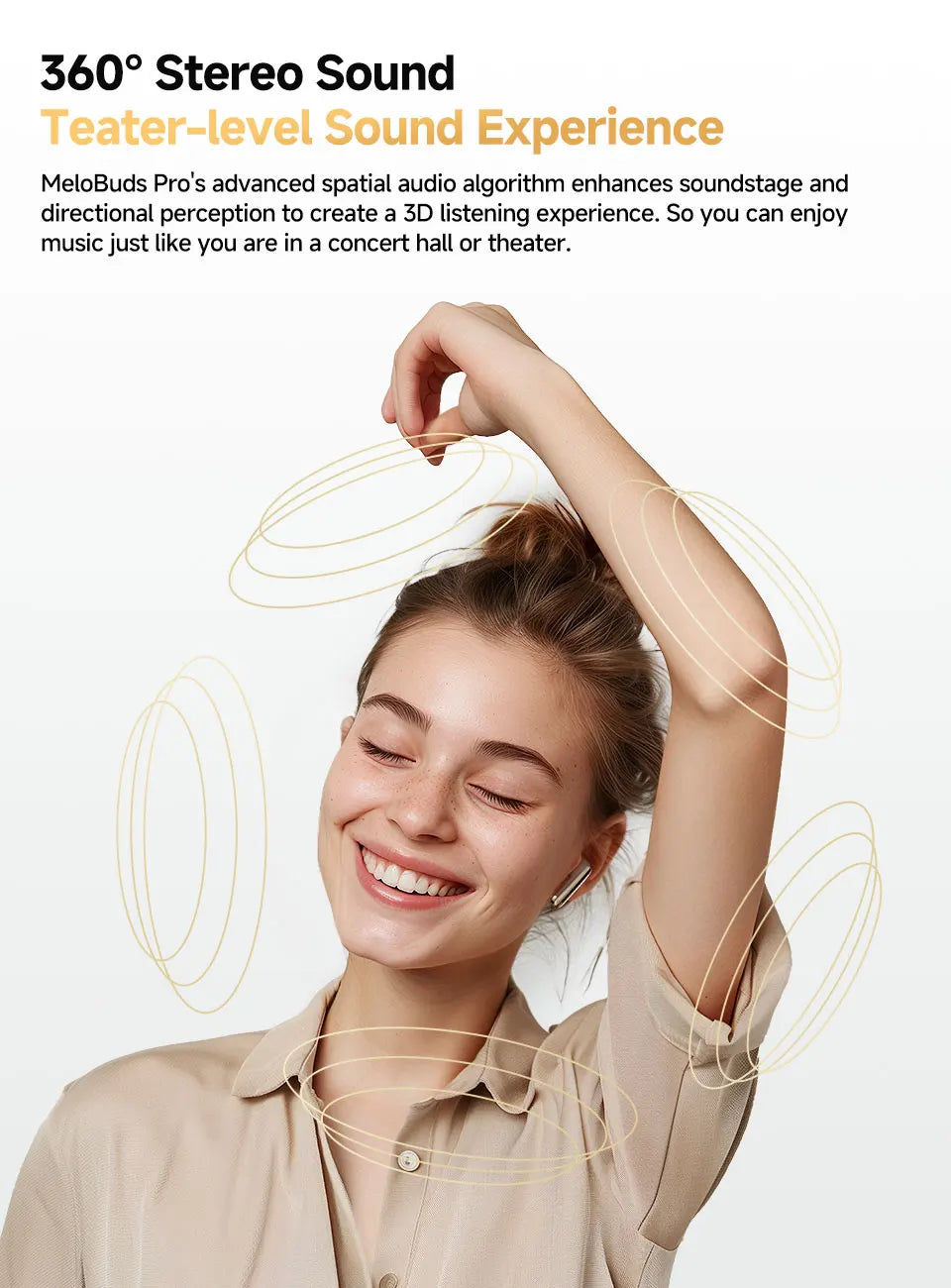 QCY MeloBuds Pro Adaptive Hybrid Active Noise Cancelling Wireless Earbuds 46dB Bluetooth 5.3 LDAC Hi-Res Audio 34H Earphones