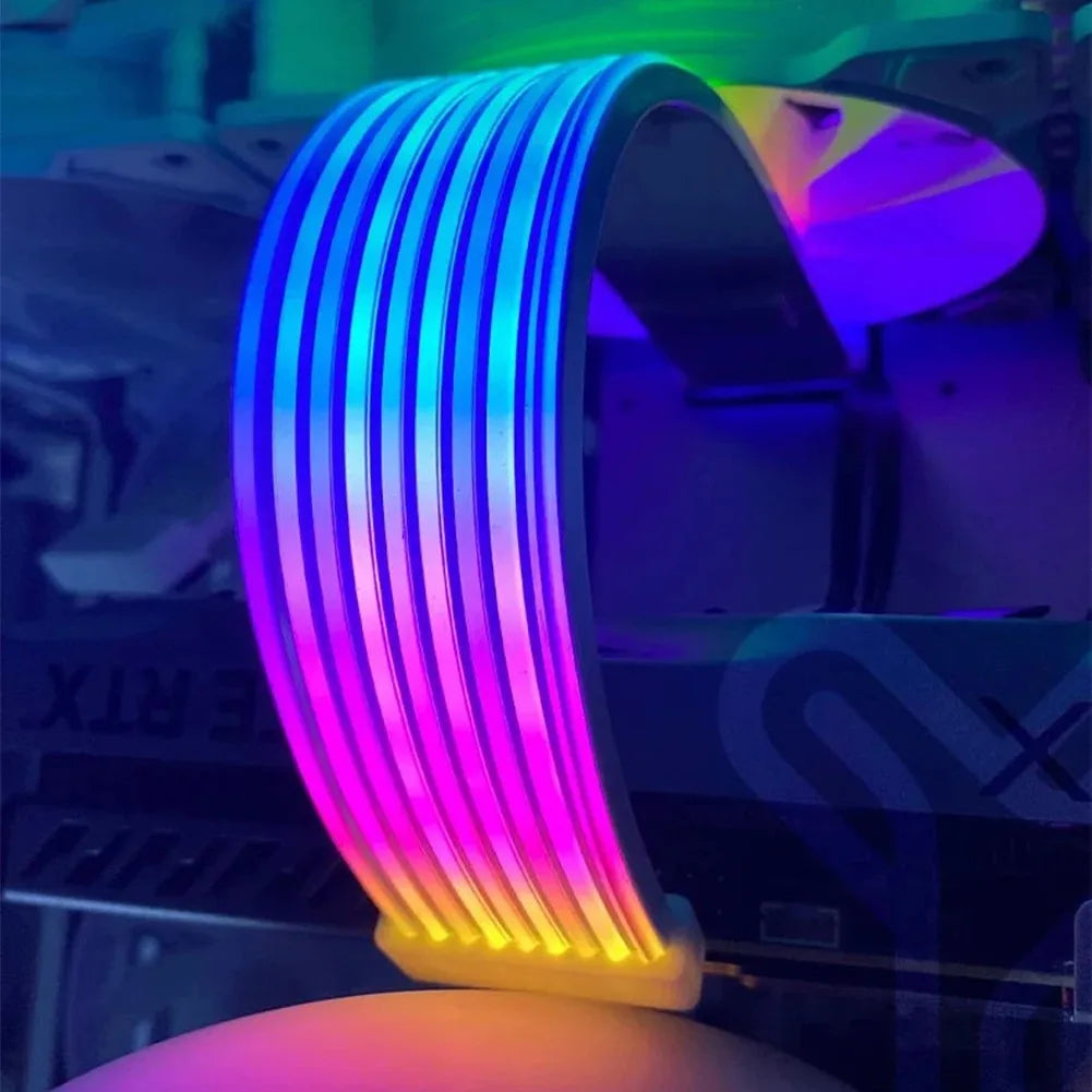 PC RGB Light Strip Suitable for PSU Cable PC RGB GPU Cable 5V 3Pin ARGB Sync PC Extension Cable for 6Pin 8Pin 12Pin 16Pin 24Pin