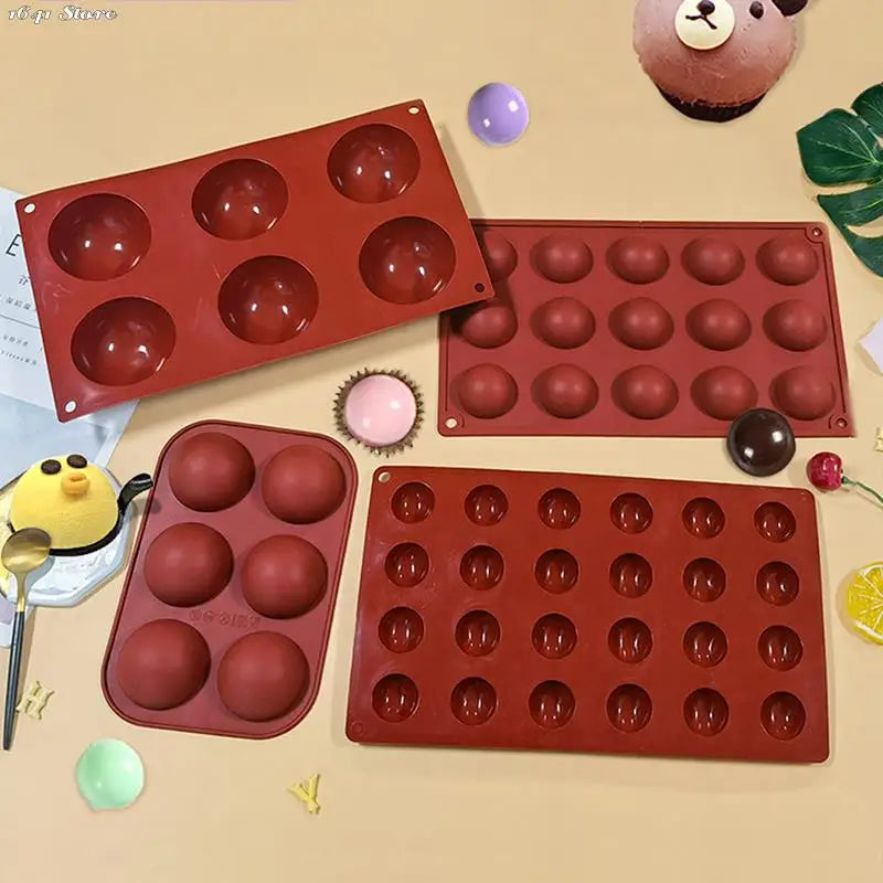 3D Ball Round Half Sphere Silicone Mold for DIY Baking Pudding Mousse Chocolate Cake Mold Kitchen Accessories Tools Cake Pudding